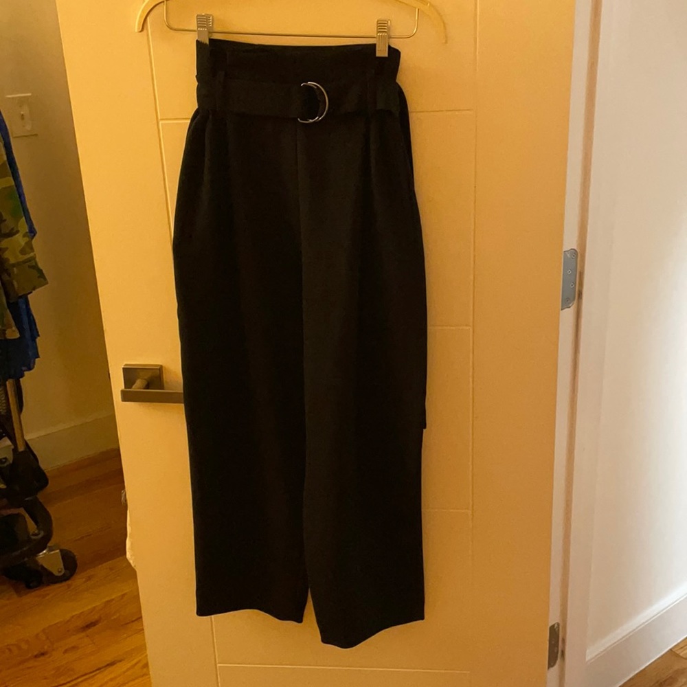 Cos paper bag waist wide leg dress pants
